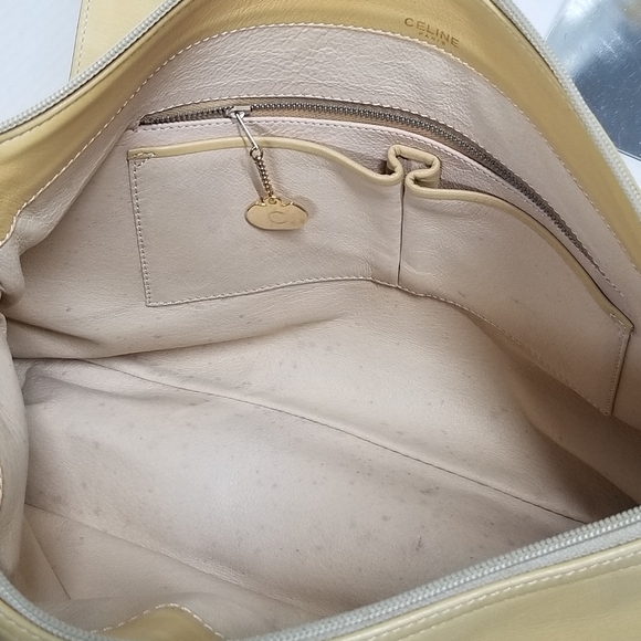 Gorgeous Rare Vintage CÉLINE Triomphe Large Leather Tote handbag - Picture 15 of 16